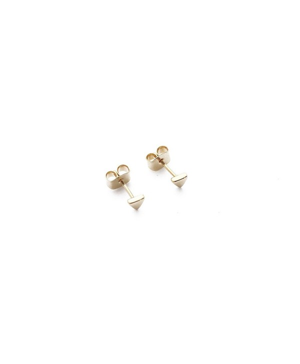 HONEYCAT Tiny Triangle Stud Earrings in Gold- Rose Gold- or Silver | Minimalist- Delicate Jewelry - Gold - CM12KOJV7RX