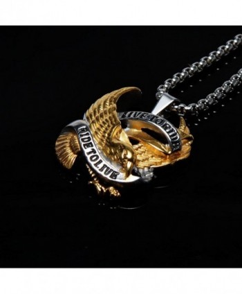 LIVE BIKER PENDANT NECKLACE CHAIN in Women's Pendants