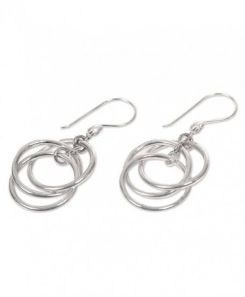 NOVICA Modern Sterling Silver Earrings