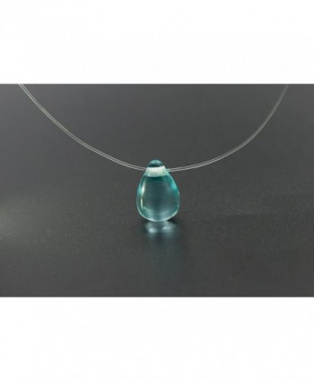 Wicary Invisible Necklace Teardrop blue calmness