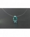 Wicary Invisible Necklace Teardrop blue calmness