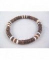 One New 9" Coco Bead & Puka Shell Stretch Bracelet / Anklet - CK11FTSCVDT