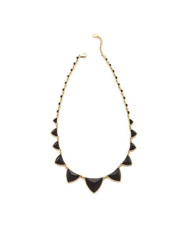 House Of Harlow 1960 Womens Plated Pyramid Station Necklace Black O/S - CA11BB5ITN5