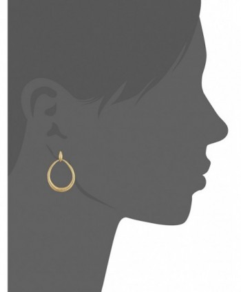 Hinged Doorknocker Gold Drop Earrings