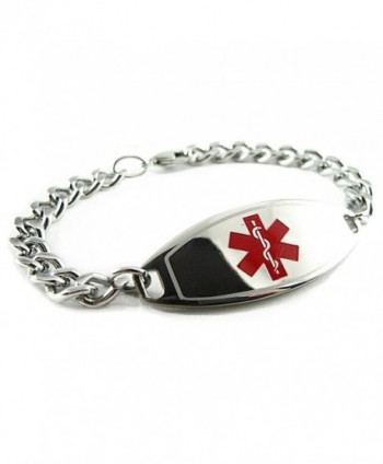 MyIDDr - Pre-Engraved & Customized Blood Thinners Medical Alert Bracelet- Red - CE119GTDQR7