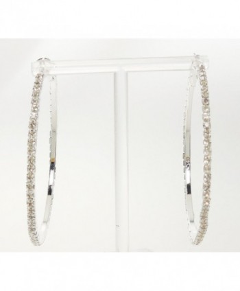 Earrings Silver Crystal Hoops Kikis in Women's Hoop Earrings