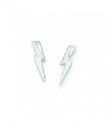 Sterling Silver Lightning Bolt Post Earrings - C611573820H
