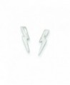 Sterling Silver Lightning Bolt Post Earrings - C611573820H