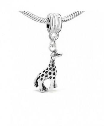  Giraffe 3d Dangle Charm Bead For Snake Chain Charm Bracelet - C311I0ZJ77L