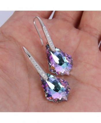 EleQueen Sterling Earrings Swarovski Crystals in Women's Drop & Dangle Earrings