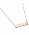 Sterling Silver Engraveable Bar Necklace Necklace 16-18" Long THREE COLORS - CK17Y4Y58HX