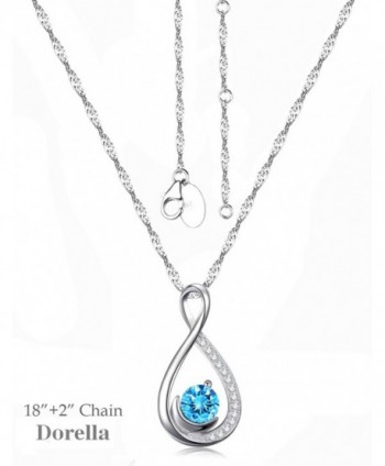 Infinity Aquamarine Swarovski Birthstone Anniversary