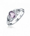 Bling Jewelry Open Celtic Triquetra Amethyst Sterling Silver Ring - CO116QPON0N
