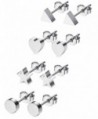 JOERICA Pairs Stainless Earrings Silver tone