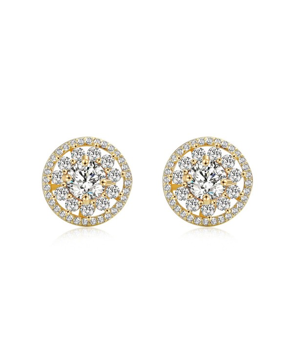 OSIANA Womens Dangle Stud Hoop Earrings with CZ Crystal Water Drop Earrings - Stud Gold - CQ182MNLQAG