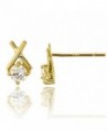 14K Yellow Gold Polished 3mm Rd XO Stud Earring - CN1854WED0Y