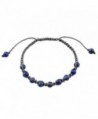 NOVICA Dyed Lapis Lazuli Beaded Macrame Shamballa Bracelet- Adjustable Length- 'Truth and Prayer' - CI127WIF0QN