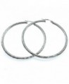 Hoops Loops Sterling Diamond Cut Earrings