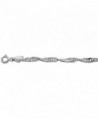 Sterling Silver Singapore Chain Necklaces & Bracelets 3.3mm Nickel Free Italy- sizes 7 - 30 inch - CG111IFFWE7