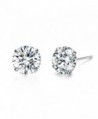 SBLING Platinum Plated Sterling Silver Stud Earrings Made with Swarovski Crystals - C11293BID9D