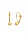 10k Yellow Gold 4mm Small Fixed Ball Leverback Earrings - C417XWLNIA0