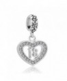 CandyCharms Happy Birthday of 18 Heart Love Dangle Beads For Bracelets - CH12NV0MNQH