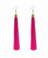 Feramox Long Tassel Earrings Bohemian Tassels Drop Dangle Earrings for Women - Hot Pink - C5184RHQU0O