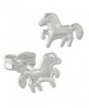 925 Sterling Silver stud earring horse- Teenie-Weenie- 925 Sterling Silver SDO592J - CF11LCW9TAD