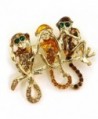 Chimpanzee Monkey Rhinestone Fashion Jewelry