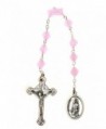 St. Peregrine Chaplet made w/Rose Water Opalized Pink Swarovski Crystal-Cancer Patients Patron Saint-Oct - CE110OXFF4L