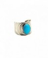 Vintage Oval Shaped Turquoise Stone Hinged Handmade Fashion Cuff Bangle Bracelet - C317YGGZ9QL