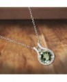 Genuine Diamond Amethyst Pendant Sterling in Women's Pendants