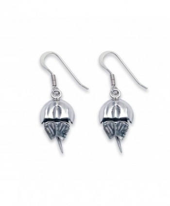 Sterling Silver Horseshoe Crab Wire Earrings - CE11C33FEHN