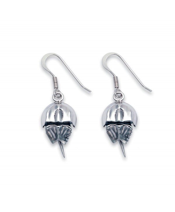 Sterling Silver Horseshoe Crab Wire Earrings - CE11C33FEHN