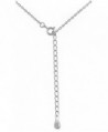 Silver Sideways PETITE Cross Pendant Necklace .925 Sterling Silver Religious Women's Charm Jewelry Box - CL11BL26U93