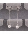 Platinum Bowknot Earrings Without Piercing in Women's Clip-Ons Earrings