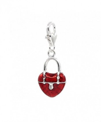 Heart Lock Clip on Charm for European Charm Jewelry with Lobster Clasp - CP11FKXAWLP