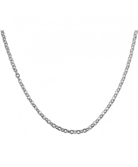 Stainless Steel Necklace Cable O Chain Silver Titanium Steel Link Men Women Pendant Jewelry 1.5mm Wide - CK12NSY09QJ