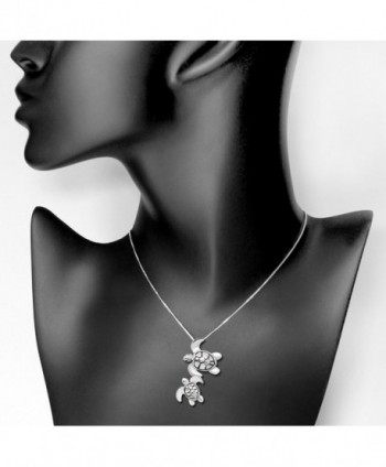 Sterling Silver Turtle Pendant Neacklace