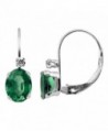 Finejewelers 6x4mm Leverback Earrings - Created Emerald - CY11BC7EVBL