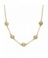 Crystaluxe Station Necklace with Swarovski Crystals in 10K Gold-Bonded Sterling Silver- 17" - CX1260CTMC5