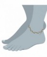 Tricolor Braided Anklet Sterling Silver in Women's Anklets