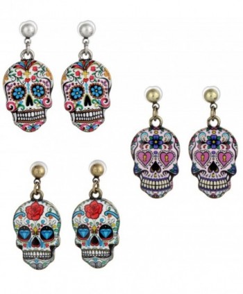 Sugar Skull- Day Of The Dead Earrings- 3 Sets - CB12LNLEYD5