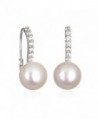 Rhoidum Plate Silver Lever Back Freshwater Cultured Pearl Earring - CD115Z1HOHD