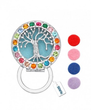 SENFAI Tree Colorful Crystal Magnet Eyeglass Holder Brooch and Pin(Perfume cotton or Luminous film) - C812O43BE8B