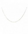 Chelsea Jewelry Basic Collections 1.2mm Wide 18K Rose Gold Ultra Thin Cable Chain With Beads Chain Necklace - C412C5CQT1V