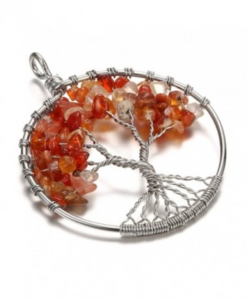 Gemstone Necklace BRCbeads Carnelian Stainless