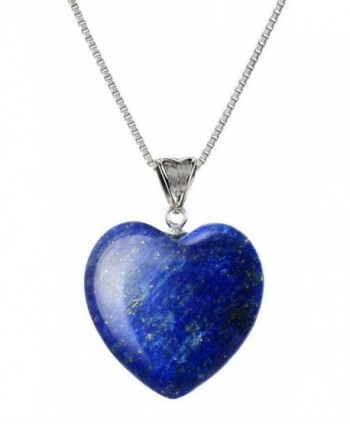 Sterling Gemstone Pendant Necklace NK18GP16 - Lapis Lazuli - CR1885MAO8L