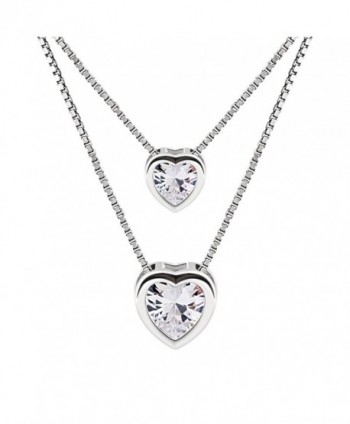 B Catcher Necklace Sterling Zirconia Valentines - CQ187W93A0L