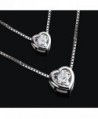 B Catcher Necklace Sterling Zirconia Valentines in Women's Lockets